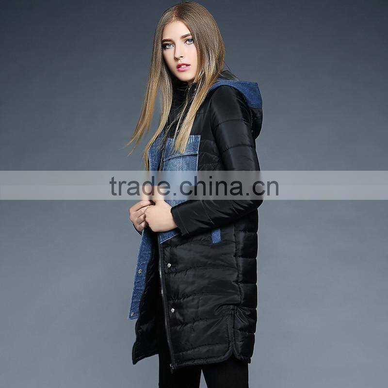 2016 latest winter cotton jacket women overcoat ladies long coat design