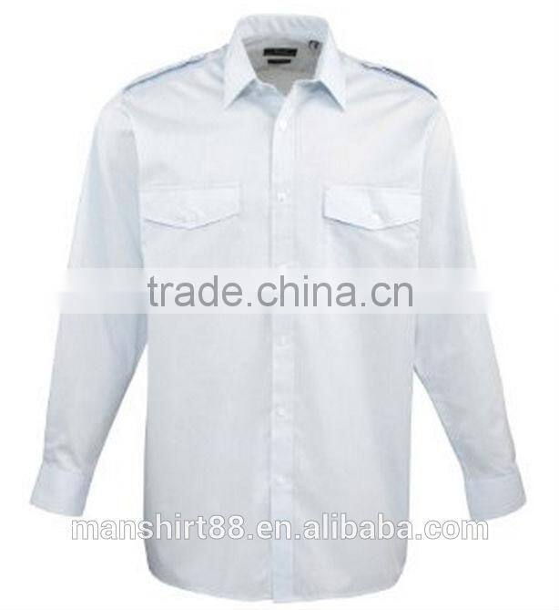 2016 premier mens long sleeve airline pilot plain work shirt