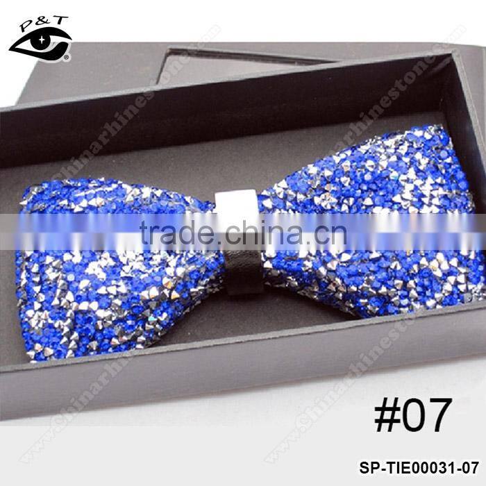 Luxury Glitter Rhinestones Bow Ties Vintage Ties for Men's Wedding Dress with Gift Box 12x6cm
