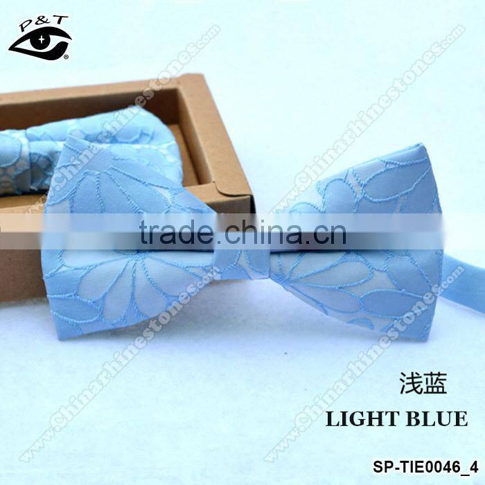 9 Colors 12x6 CM Flower Embroideried Jacquard Party Bow Tie Silk Bowtie for Men