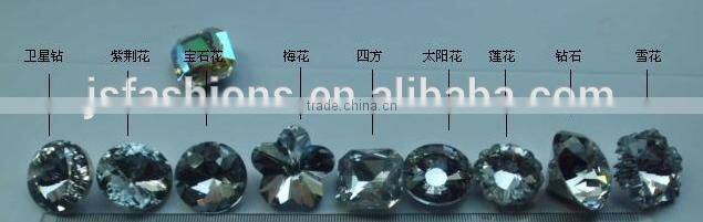 fashion crystal buttons for sofa bed furniture with snaps base