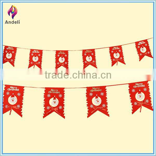 Wholesale christmas felt decorative triangle Flags banner