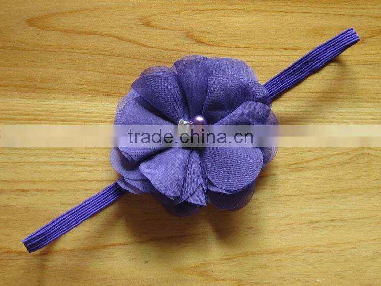Trendy Girls Muti-colors cute cheap hair accessories for babies ribbon flower