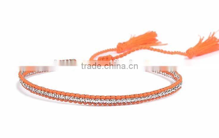 Woven Braided Seed Small Bead Single Wrap Friendship Bracelet with Tiny Tassel Fashion Handmade Beaded Bracelet Jewelry
