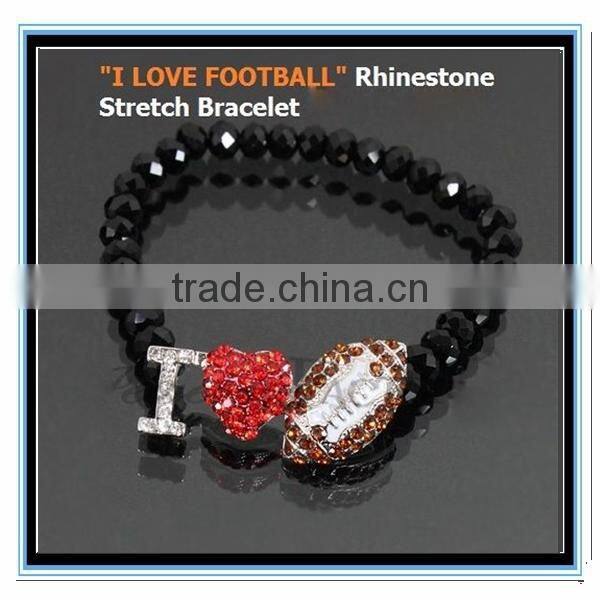 XP-MB-10565 FACTORY PRICE Wholesale Sport Jewelry Metal Zinc Alloy Soccer Ball Bracelet Jewelry