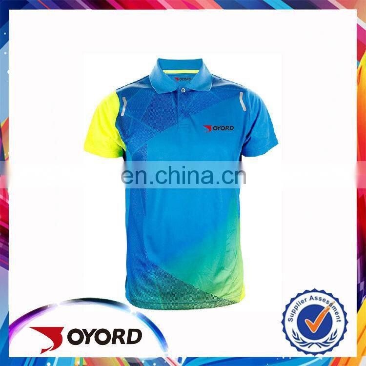 Accept small order sublimated golf shirt, wholesale yellow adult golf wear