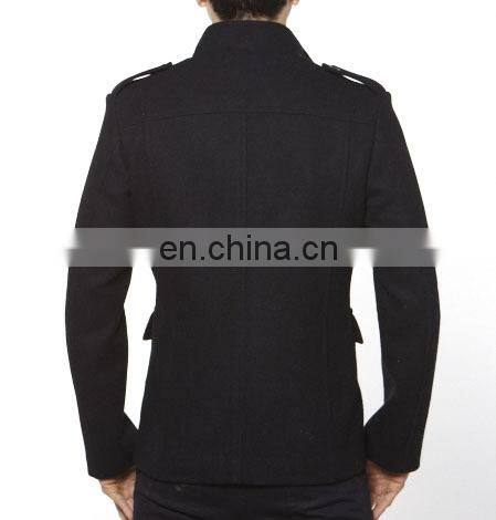 Day Jacket Black Wool Cashmere Patchwork Textured Sport coat Slim Fit