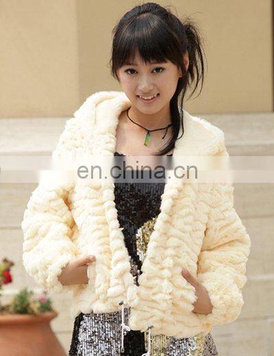 2015 women rabbit fur coat with wholesale