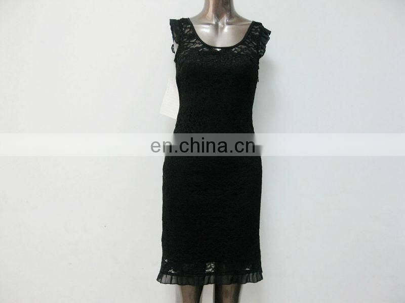 Back bareness dress ladies lace sheath dress