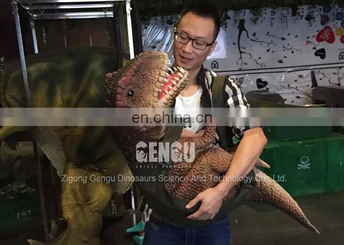 Children Park Handmade Animatronic Dinosaur Baby Puppet