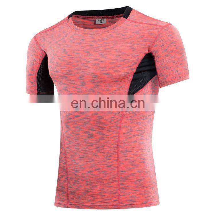 Breathable comfortable man sports tight workout exercise fitness shirt clothing