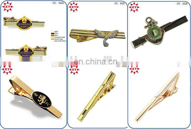 custom cheap gold tie clip with engraved manufacturers in China