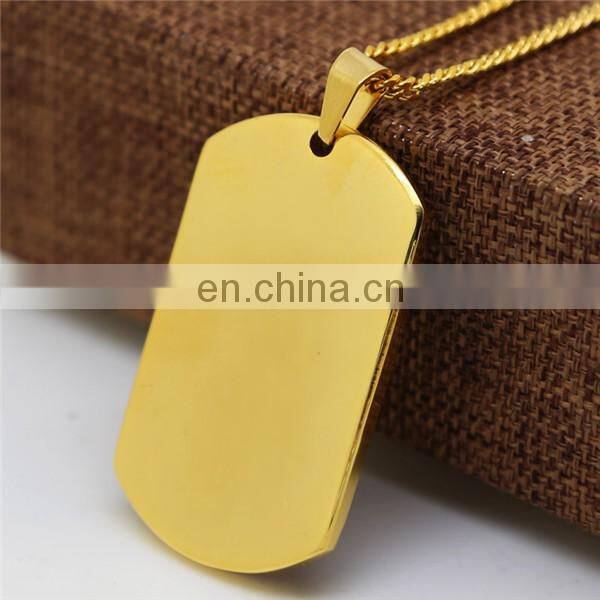 Hot blank dog tag wholesale brass gold plating thick high end durable metal pet dog tags