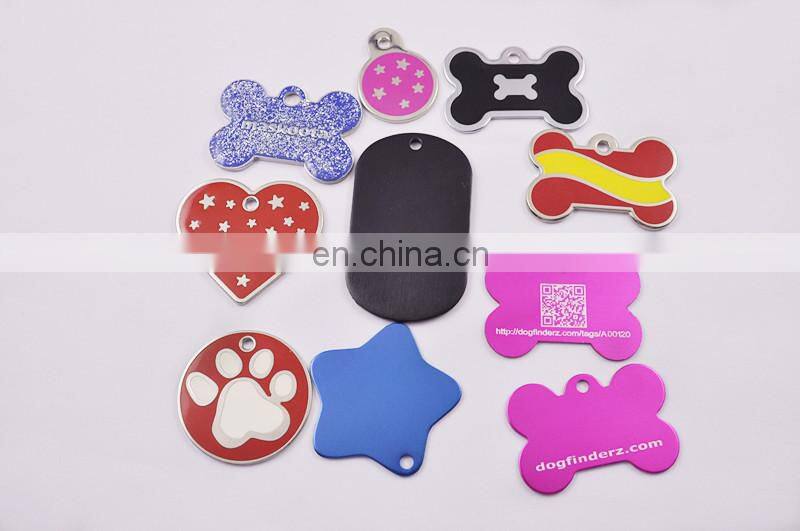 custom OEM/ODM wholesale qrcode metal cute dog tags id