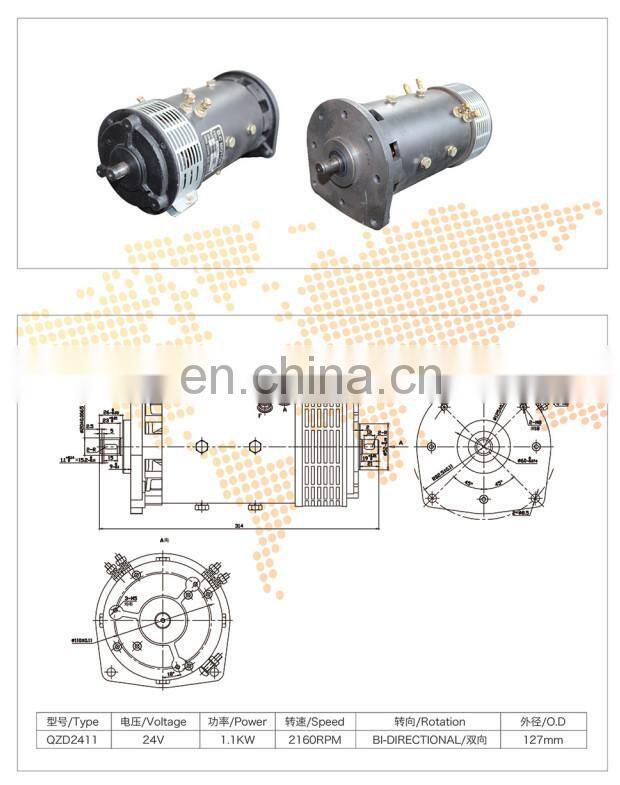 24V Motor DC Work Long Time With 127mm Outside Diameter