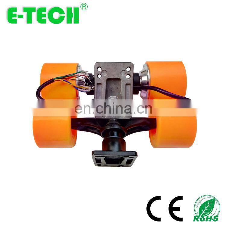 High quality 3" 3inch 12v 24v 36v  single shaft brushless  PU solid  tire hub motor