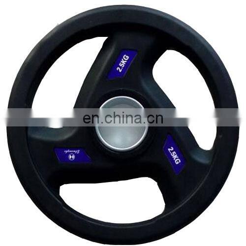Commercial Gym Fitness Equipment Barbell Disc With Three Holes Wholesale