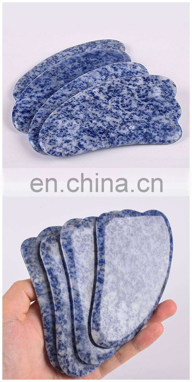 Natural guasha scraping machine jade guasha stone massage tool for body and back
