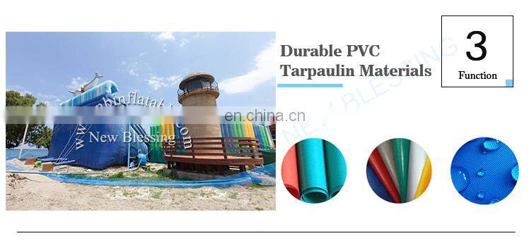 2018 pvc inflatable commercial water park on land prices with pool& slide/ inflatable bounce outdoor playground equipment