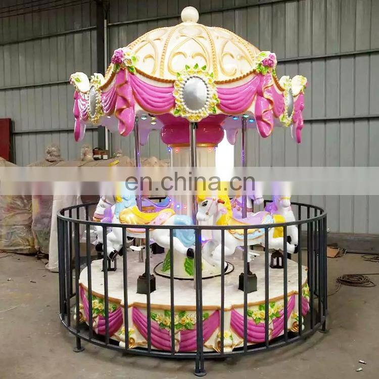 Attractions for children kids merry go round 6 seats mini carousel rides for sale