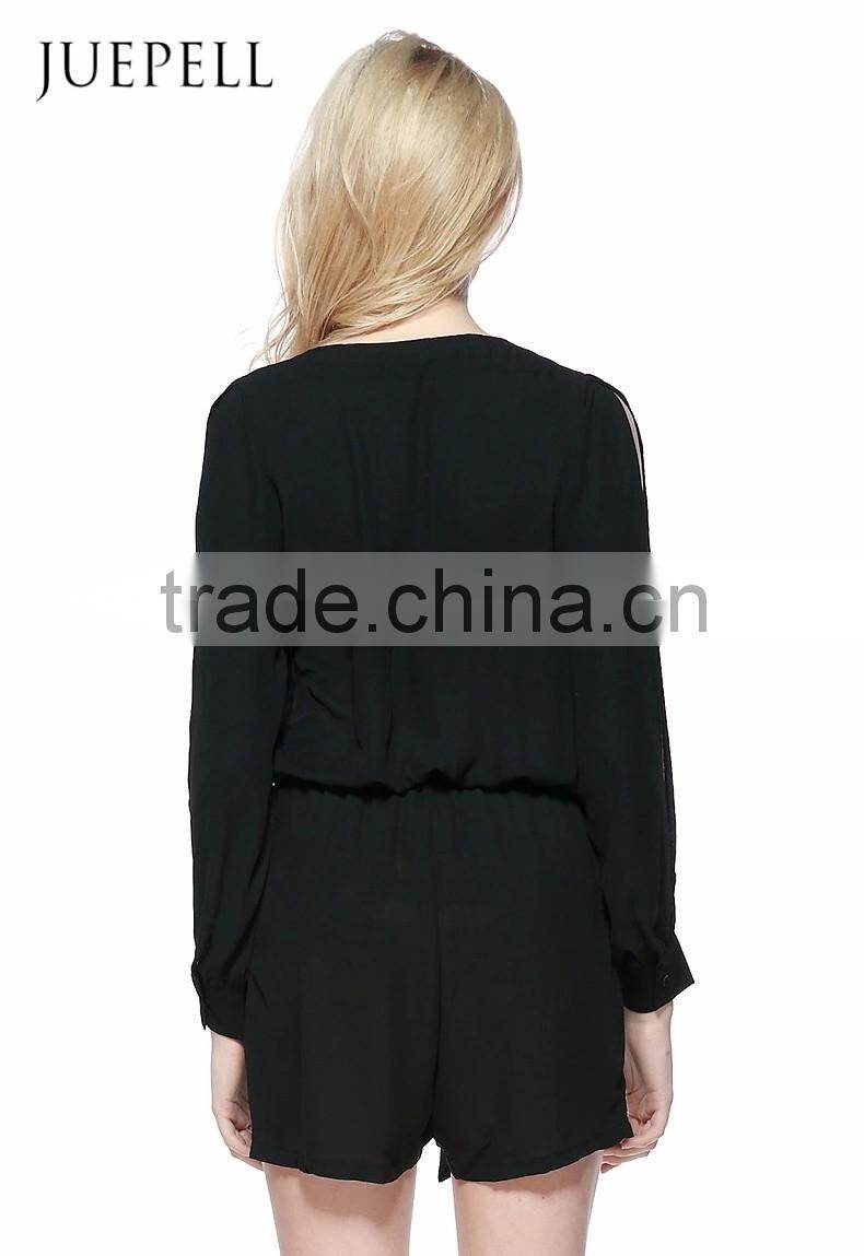 Contemporary Sexy Deep V-Neck Chiffon Jumpsuit for Women