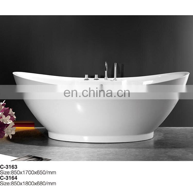 Proway Bathtub indoor Freestanding tub GF-3163/3164 natural stone gold bathtub shower