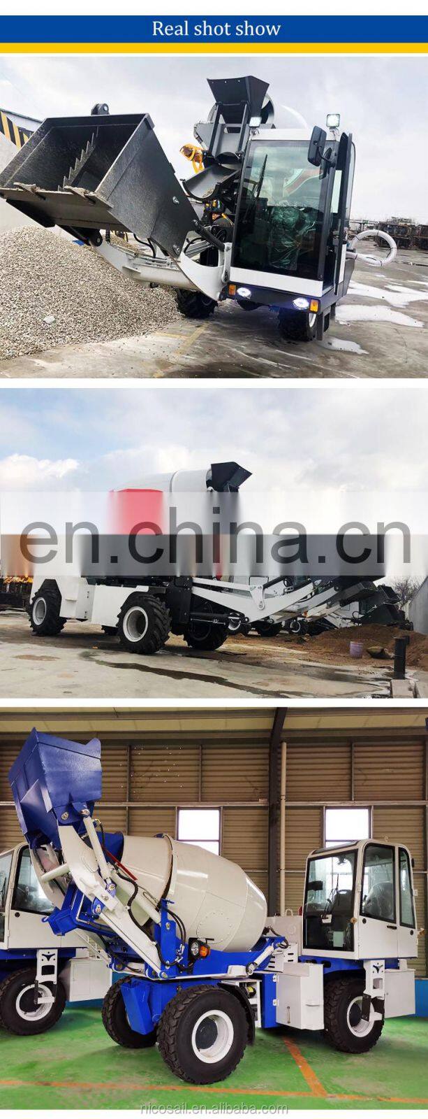 Self-loading 2 Cubic Meters 3m3 Concrete Mixer Truck