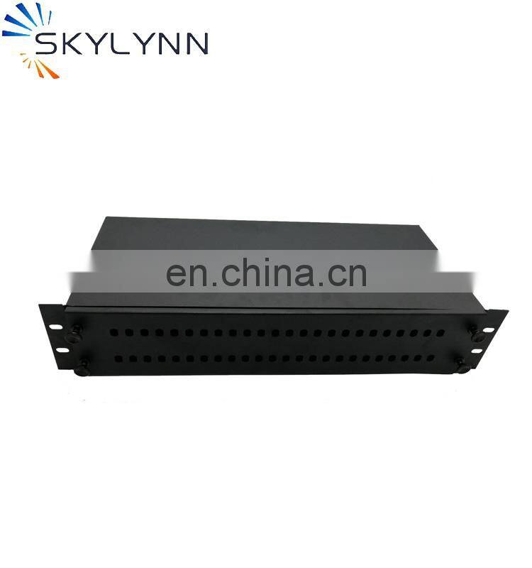 Steel materials lc sc fc st 2U 48 port fiber optic patch panel/diatribution frame