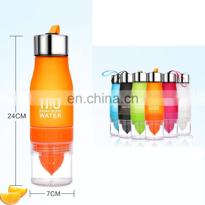 Newest Style H2O Private Label Fruit Plastic Infuser Water Bottle