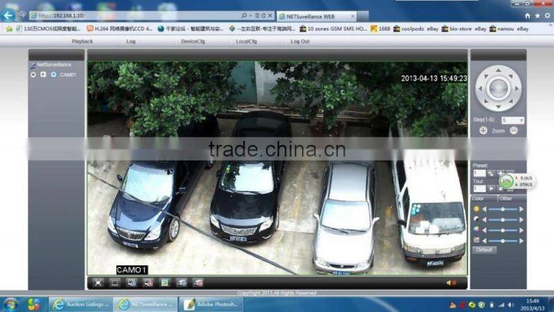 6pcs Array IR leds Onvif IP Dome Camera