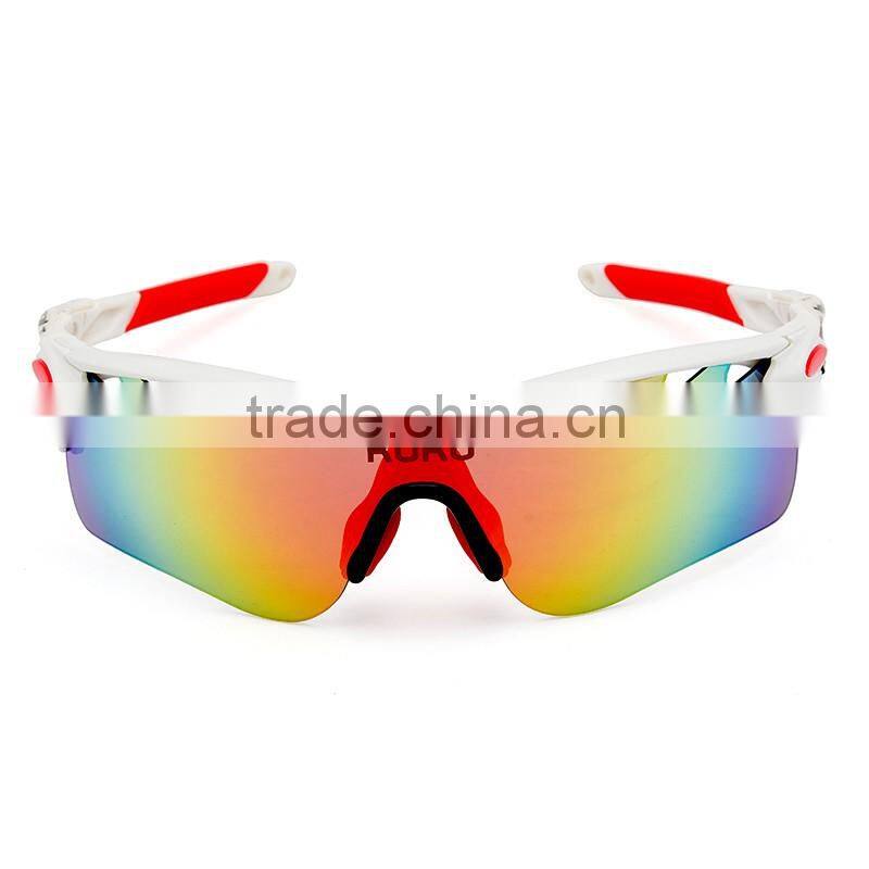 Hottest selling low MOQ color mixing 5 interchangeable lens bicycle sport sun glasses