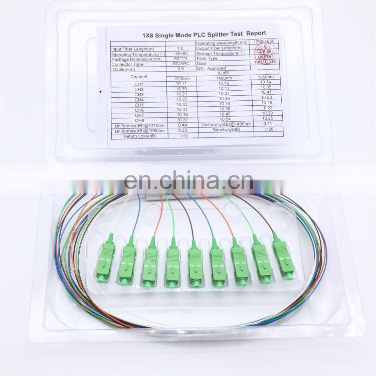 Cheap Factory Price 1*8 Optical Splitter SC UPC APC Fiber PLC Splitter