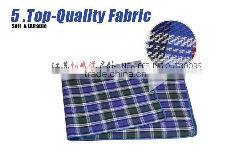 TOOTS Factory Outdoor Foldable fleece Picnic Blanket with handle