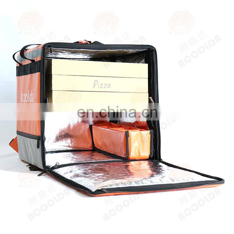 Motorcycle Pizza Insulated Food Delivery Bags for Food Transport Box UV Disinfection Lamp Shoulder Bag Thermal Waterproof