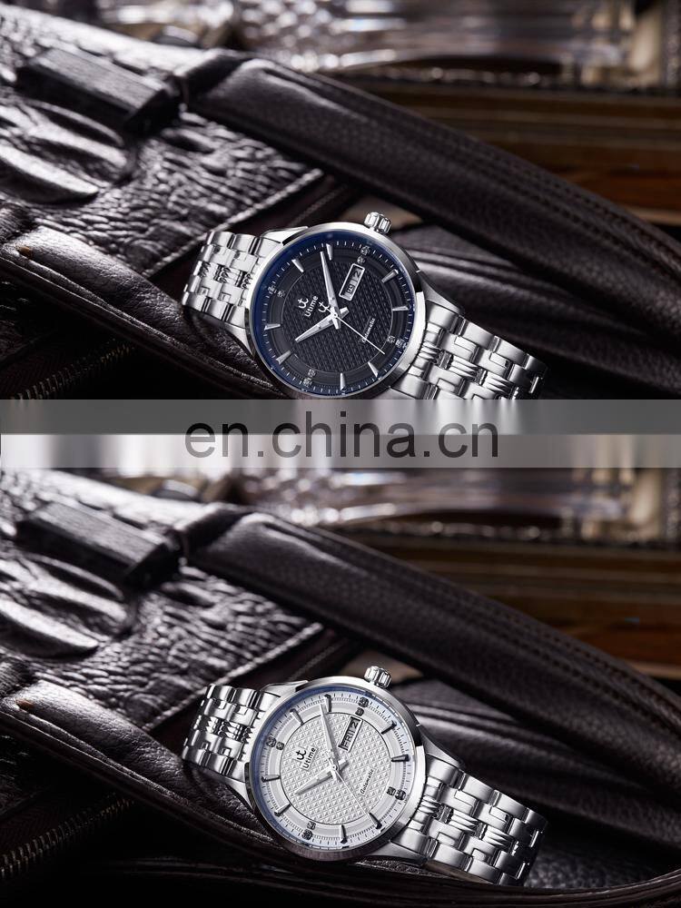 Utime Automatic Watch 316L Case Double Calendar Luminous Wristwatch Japan Automatic Movement Watches U0032G Relogio Masculino