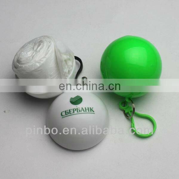 Keyring Rain Disposable Raincoat with Ball