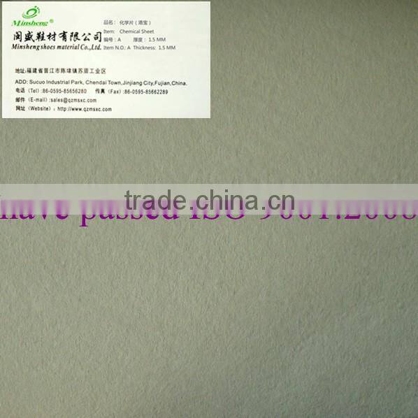 thermoplastic shoes toe puffs and counter chemical sheet