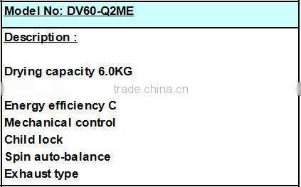 6 KG Clothes Dryer with CE/UL/ETL/GS