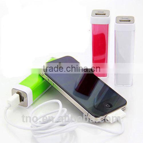 Mini lip Gloss 2600mAh mobile battery bank for nokia
