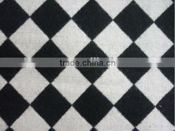Rhombic Plaid Wool Fabric