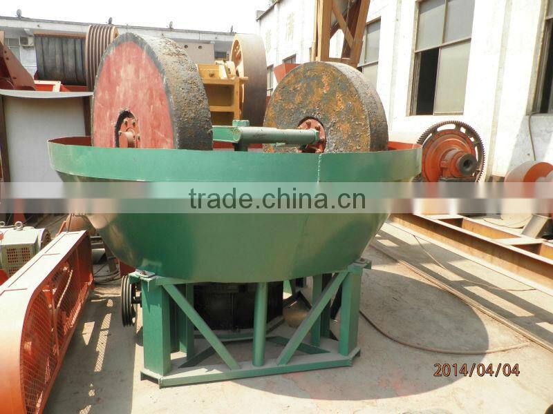 Huahong gold wet pan mill,wet pan gold grinding machine