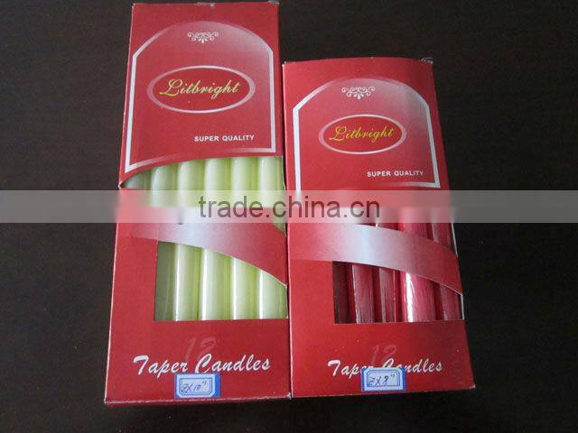 Paraffin wax material and taper type white candle