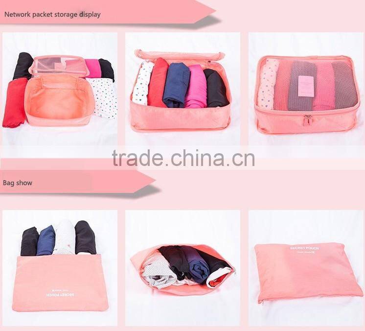 6PCS/Set High quality Mesh Bag Travel Bags Women