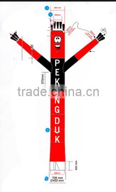 air dancer tube with blower fan / inflatable dancing man / polyester ripstop material shell