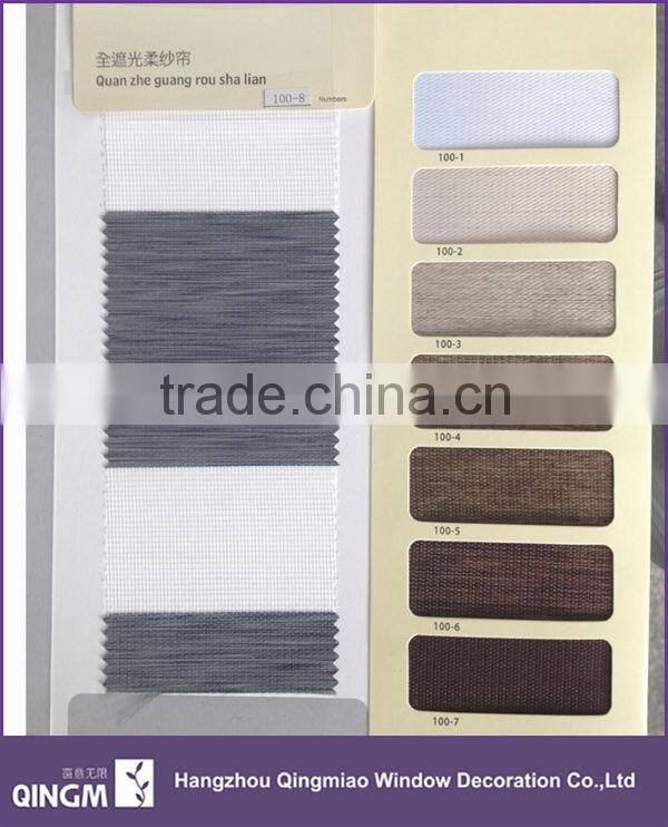Blackout fabric window zebra roller blinds sun strip curtain