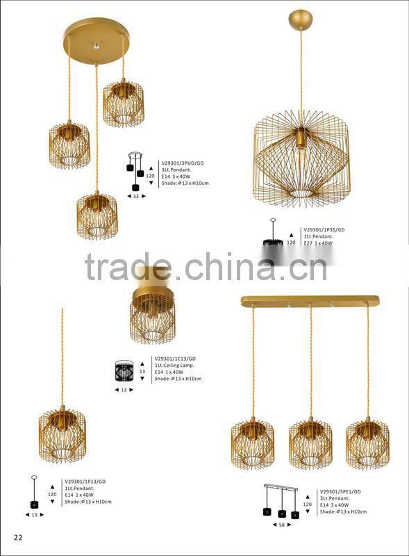 Popular moooi heracleum pendant light clear glass plate with gold