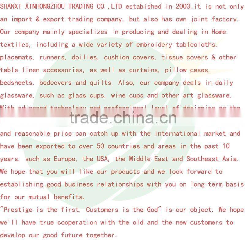 100% polyester embroidery table runner houseware household textile