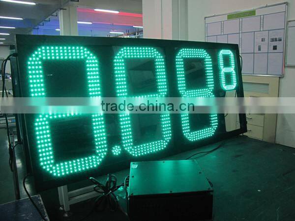 Large size!! 24inch 7 segment led gasoline digital display with IP65cabinet
