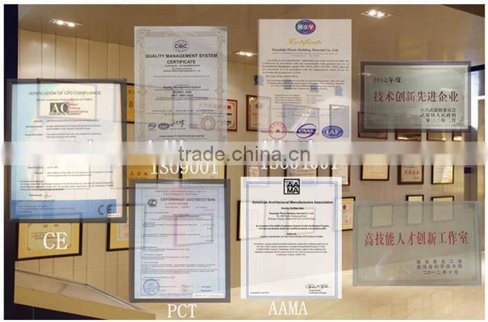 Huazhijie exterior pvc door profile factory