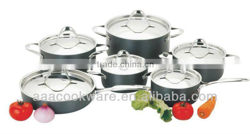 12PCS Geman Technologic Hard-Anodized Aluminium Cookware Set